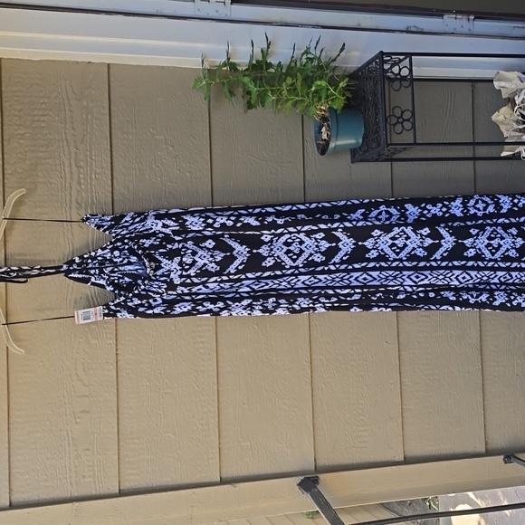 INC black white embellished ikat tribal print maxi dress 2x NWT - Picture 10 of 10